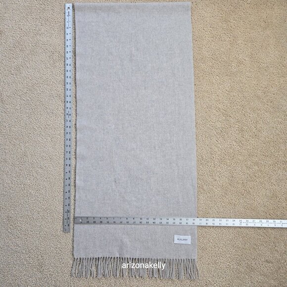 NWOT Alxiliary Cashmere Scarf Light Grey Aritzia - Picture 5 of 12